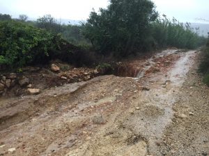 Camino Alcalà de Xivert lluvias