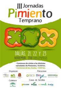 cartel JORNADAS PIMIENTO TEMPRANO dalías