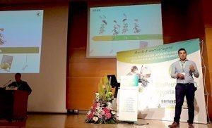 El director de I+D de Koppert España, Javier Calvo, en el I Foro de Bioprotección Vegetal celebrado en Valencia.