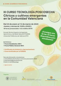Poscosecha de Cítricos Cartel curso