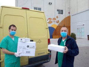 ALIMER Recogida por personal del hospital de material EPI