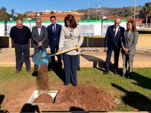 primera piedra terciarios Peñon del Cuervo riego axarquía