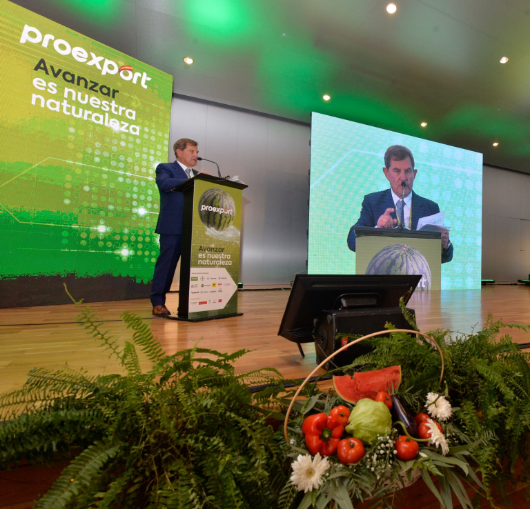 FOTO Mariano Zapata, presidente de Proexport durante la Asamblea Proexport 2022 en Águilas