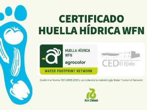 certificado huella hídrica rijk zwaan ced el ejido